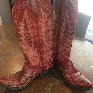 Old Gringo Red Leather Nevada Cowgirl Boots